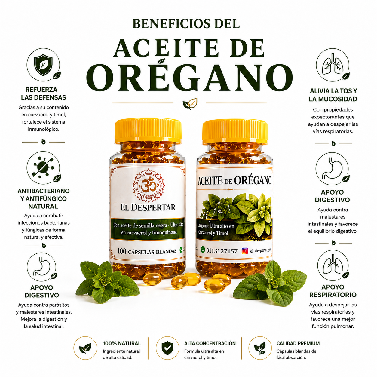 Aceite de Oregano en Capsulas