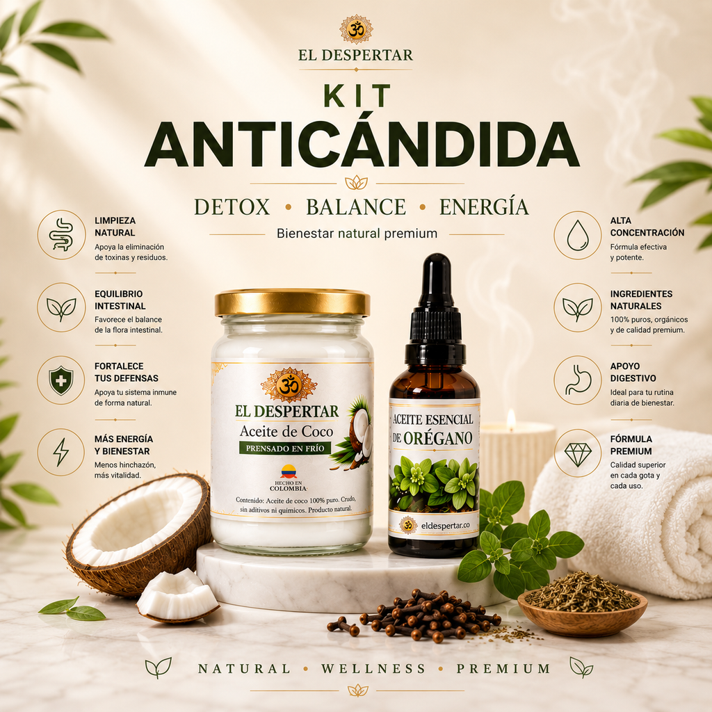 Kit Anticándida - Aceite de Coco + Aceite de Orégano en Gotas