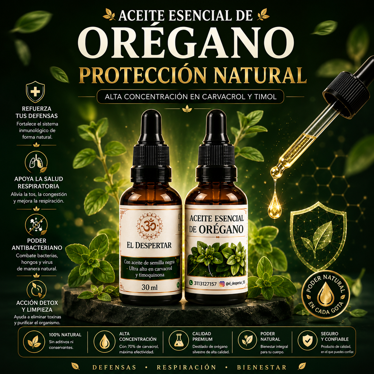 Aceite de Oregano en Gotas